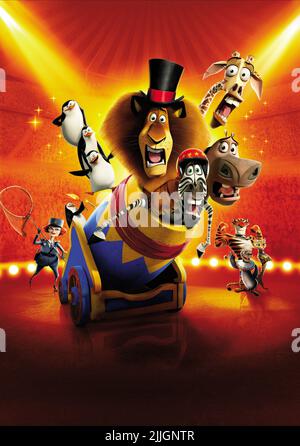 ALEX, Marty, Melman, GLORIA, Madagaskar 3:'s Most Wanted, 2012 EUROPA Stockfoto