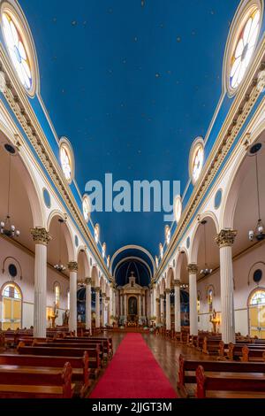 Das Kirchenschiff der Kathedrale der Unbefleckten Empfängnis oder der Kathedrale von Iquique in Iquique, Chile. Stockfoto