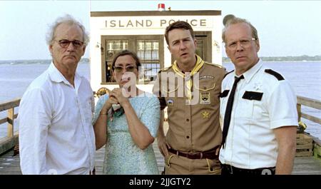 BILL MURRAY, FRANCES MCDORMAND, Edward Norton, Bruce Willis, MONDAUFGANG, Deutschland, 2012 Stockfoto