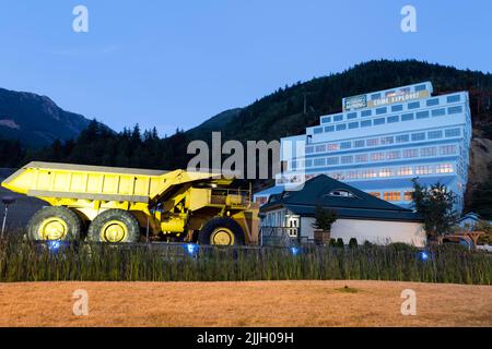 Britannia Beach, Kanada - 17. August 2016: Das Britannia Mine Museum, ehemals British Columbia Museum of Mining, in Britannia Beach, 55 km entfernt Stockfoto