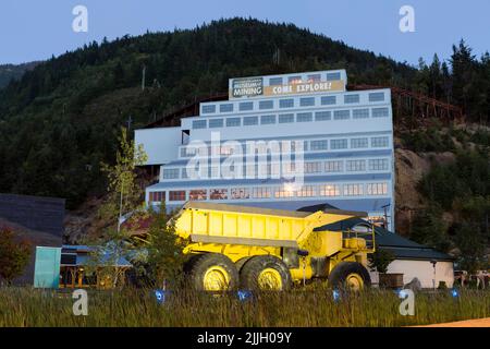 Britannia Beach, Kanada - 17. August 2016: Das Britannia Mine Museum, ehemals British Columbia Museum of Mining, in Britannia Beach, 55 km entfernt Stockfoto