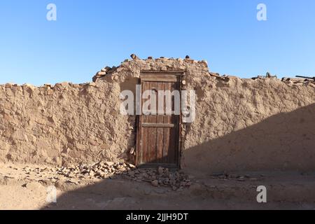 Schöne nubische Häuser in Heissa Island, Assuan, Ägypten Stockfoto