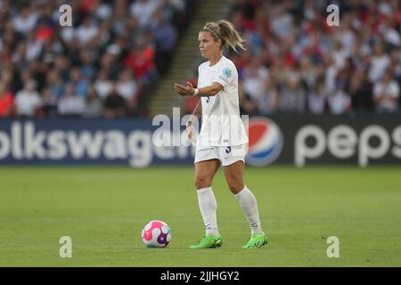 Die Engländerin Rachel Daly während des UEFA Women European Championship Matches zwischen England Women und Schweden in der Bramall Lane, Sheffield, am Dienstag, dem 26.. Juli 2022. (Kredit: Mark Fletcher | MI News) Kredit: MI Nachrichten & Sport /Alamy Live News Stockfoto