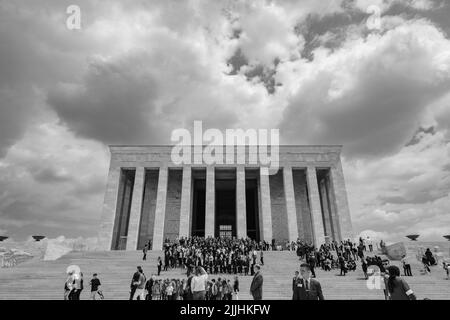 Anitkabir und das türkische Volk. Mausoleum von Atatürk in Ankara. 10.. november Gedenktag von Atatürk oder 10 Kasim Hintergrundbild. Ankara Türkei - 5,16 Stockfoto