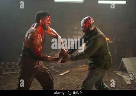 SCOTT ADKINS, JEAN-CLAUDE van Damme, Universal Soldier: Tag der Abrechnung, 2012 Stockfoto