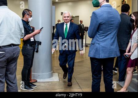 26. Juli 2022, Washington, District of Columbia, Vereinigte Staaten: US-Senator JACK REED (D-RI) in der Nähe der Senate Subway. (Bild: © Michael Brochstein/ZUMA Press Wire) Stockfoto