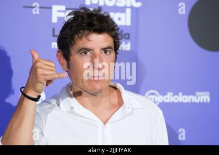 Madrid, Spanien. 26.. Juli 2022. Manel Fuentes nimmt an der Iggy Pop Konzert Fotocall im Königlichen Theater in Madrid Teil. Kredit: SOPA Images Limited/Alamy Live Nachrichten Stockfoto