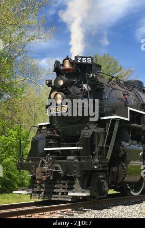 Nickel Plate Road Nr. 765 ist ein 2-8-4 "Berkshire' Typ Dampflokomotive für die Nickel Plate Road 1944 gebaut von der Lima Locomotive Works in Lima, O Stockfoto