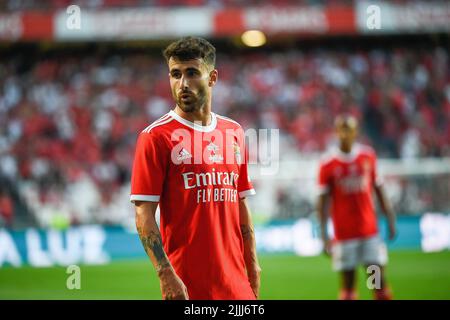 Lissabon, Portugal. 26.. Juli 2022. Rafa Silva aus Benfica beim Eusebio Cup-Fußballspiel zwischen Benfica und Newcastle im Estadio da Luz. Endergebnis: Benfica 3:2 Newcastle. Kredit: SOPA Images Limited/Alamy Live Nachrichten Stockfoto