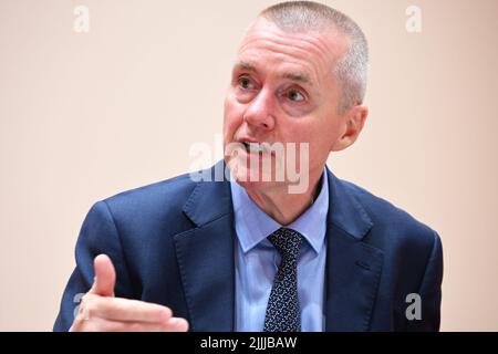 Willie Walsh, IATAs-Generaldirektor, spricht am 21. Juni 2022 bei der IATA-Jahreshauptversammlung 78. in Doha, Katar, mit Aviation Wire. Quelle: Tadayuki YOSHIKAWA/Aviation Wire/AFLO/Alamy Live News Stockfoto