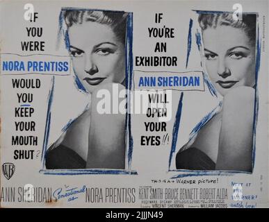 ANN SHERIDAN in NORA PRENTISS 1947 Regisseur VINCENT SHERMAN Musik Franz Waxman Warner Bros. Stockfoto