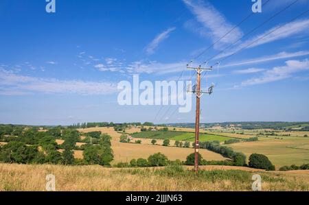 Auf dem 1066 Country Walk von Icklesham über den hohen weald und das Brede Valley East Sussex Südostengland Stockfoto