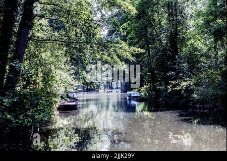 Schloss Lübbenau und Schlosspark im Spreewald, Mark Brandenburg; Schloss Lübbenau Stockfoto