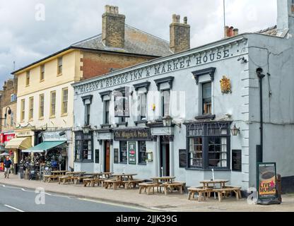 Wagon and Horses Inn & Market House Newmarket Stockfoto