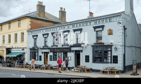 Wagon and Horses Inn & Market House Newmarket Stockfoto