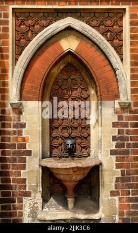 Newmarket Clock Tower Detail des Brunnens Stockfoto