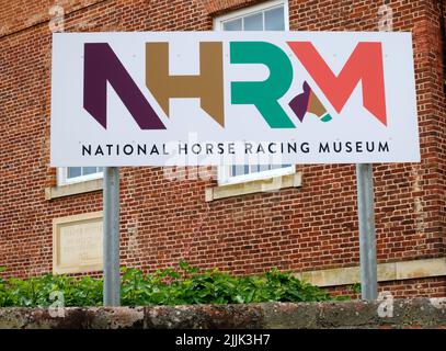 National Horse Racing Museum Schild Newmarket Stockfoto