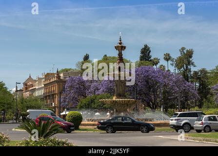 Brunnen der vier Jahreszeiten, Sevilla, Spanien Stockfoto