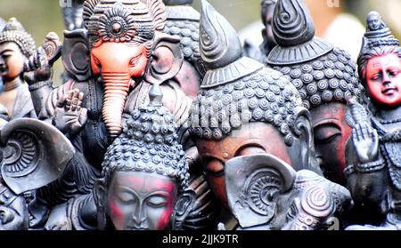 Die Skulpturen gottes - Symbol des Friedens Buddha Stockfoto