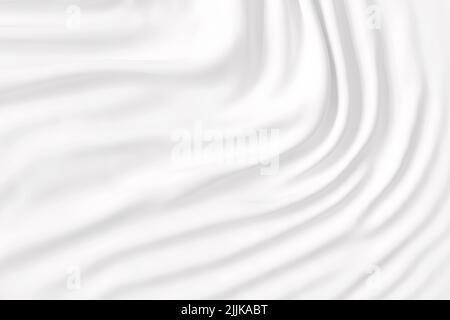 Weiße Seide Hintergrund Textur in abstrakten Stoff Falten, Satin Tuch für Luxus elegante Website oder Hintergrund Designs. 3D Rendern Stockfoto
