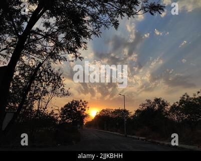 Eine schöne kurze Sunset Photos Hintergrund Stockfoto