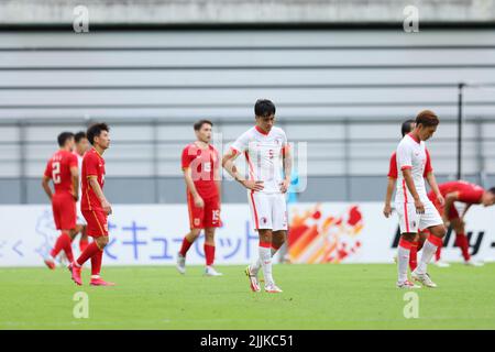Aichi, Japan. 27.. Juli 2022. Chenjie Zhu (HKG) Fußball: EAFF E-1 Fußball-Meisterschaft 2022 Finale Japan Männerspiel zwischen China 1-0 Hongkong im Toyota-Stadion in Aichi, Japan . Quelle: Naoki Morita/AFLO SPORT/Alamy Live News Stockfoto