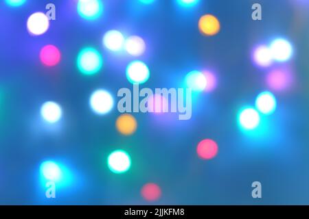 Eine Nahaufnahme von bunten Bokeh Lichter Hintergrund Stockfoto