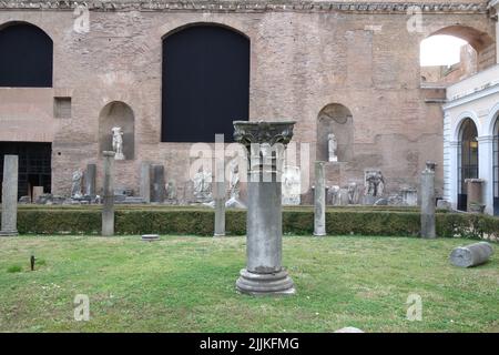 Die Bäder von Diokletian, Nationales Römisches Museum, Italien Stockfoto