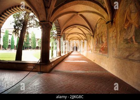 Der innere Garten des Klosters San Marco in Florenz. Stockfoto