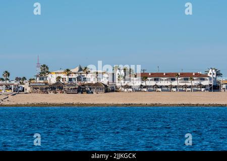 Ein Blick auf die Landschaft von Puerto Penasco, Mexiko Stockfoto