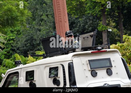 Neu Delhi, Neu Delhi, Indien. 27.. Juli 2022. Während der laufenden Monsunsitzung des parlaments befinden sich beide Häuser am Mittwoch in Neu-Delhi, Indien (Bildquelle: © Ravi Batra/ZUMA Press Wire) Stockfoto