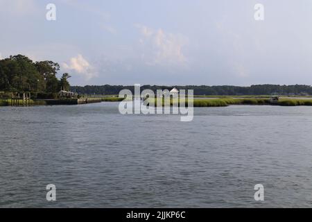 Eine Landschaft mit malerischen Feuchtgebieten in South Carolina, USA Stockfoto