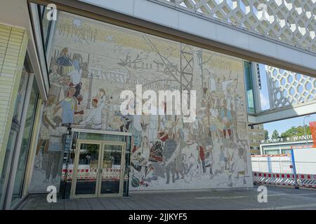 Berlin, Karl-Marx-Allee, früher auch Stalinallee, Cafe Moskau Stockfoto
