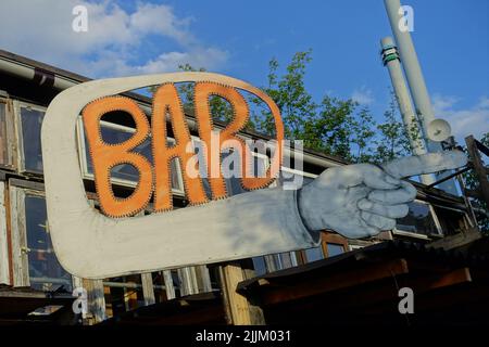 Berlin, Holzmarkt, Open-Air-Eventzone Stockfoto