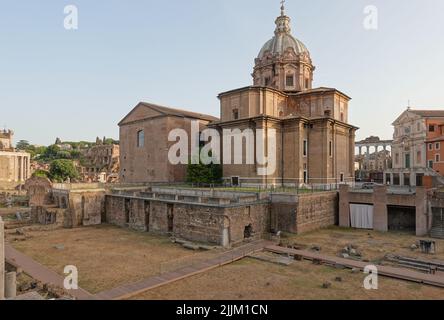 Rom, Forum Romanum, Santi Luca e Martina // Rom, Forum Romanum, Chiesa Santi Luca e Martina martiri Stockfoto