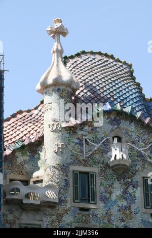 Eine schöne Aufnahme von Casa Batllo in Barcelona, Spanien Stockfoto