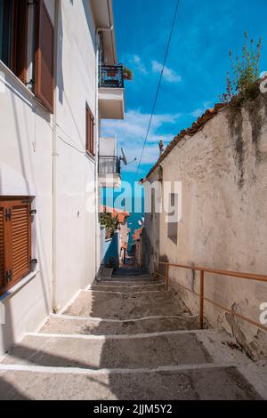 Eine schöne Aufnahme in der Stadt Kavala in Griechenland Stockfoto