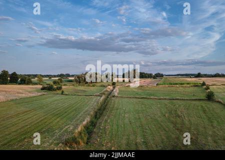 Landschaftliche Luftlandschaft in WeGrow County, Woiwodschaft Masowien in Polen Stockfoto