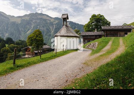 Der alte Berghof Gerstruben im Süden der Deutschen in der Nähe der Stadt Oberstdorf. Stockfoto