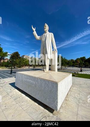 Die Statue von Eleftherios Venizelos - Thessaloniki - Griechenland. Stockfoto