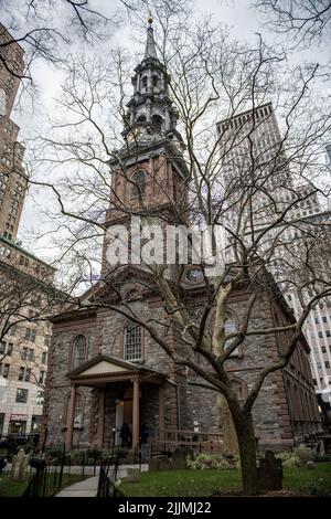 Nahaufnahme eines Gebäudes in New York City Stockfoto