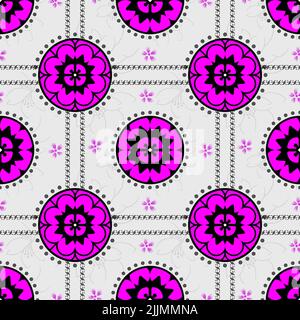 Ein nahtloses lila Blumenmuster - cool für Hintergrund oder Tapete Stockfoto