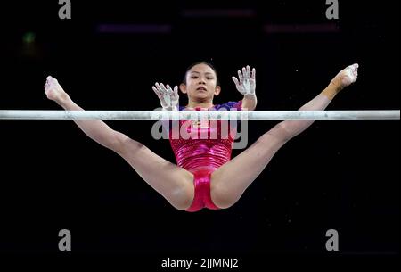 Die malaysische Rachel Yeoh Li Wen übt vor den Commonwealth Games in Birmingham. Bilddatum: Mittwoch, 27. Juli 2022. Stockfoto