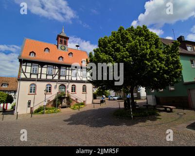 Ein altes Rathaus in Bad Vilbel Deutschland Stockfoto