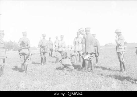 Granate lactraxercis. Inspektion durch Kavallerieinspektor General Gyllenstierna. Stockfoto