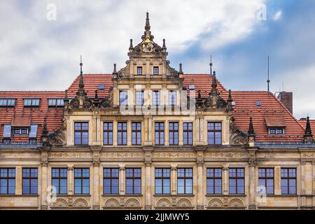 Blick auf das neue Rathaus in Görlitz. Stockfoto