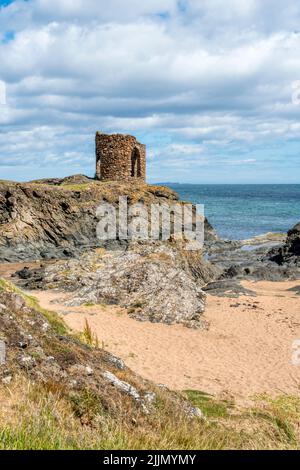 Lady's Tower in Elie Ness im Osten von Neuk of Fife, Schottland, wurde Ende des 18.. Jahrhunderts als Ankleidezimmer für Lady Anstruther beim Baden erbaut. Stockfoto