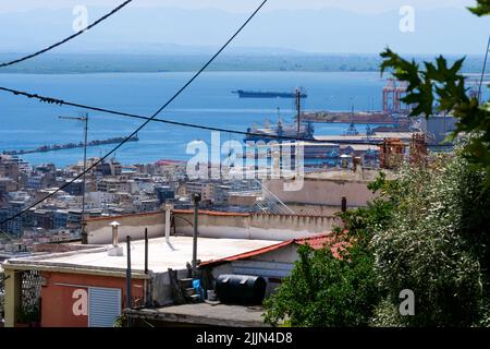 Gesamtansicht vom Trigonion Turm, Thessaloniki, Mazedonien, Griechenland Stockfoto