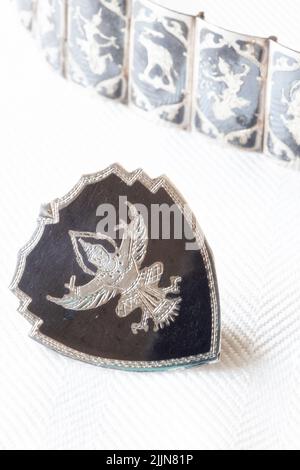 Stillleben von Vintage Siam Sterling Schmuck Stockfoto