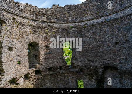 Ruinen von Dolbadarn Castle in Llanberis, Wales Stockfoto